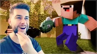 REACTING TO FUNNY MINECRAFT BLOOPERS MOVIE! Minecraft Animations