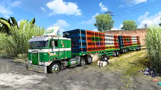 Doble Trailers Kenworth K100 Cruzamos El Rio Peligroso | American Truck Simulator