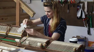 Hanging Hammers on a Grand Piano Action - Atlantic Music Center