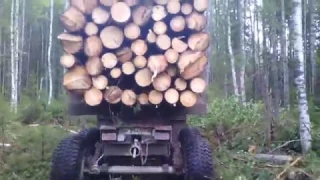 Урал лесовоз Подбор леса на болоте 2016 год