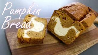 Super Moist Pumpkin Bread with Cream Cheese Swirl - Pumpkin Cheesecake Bread