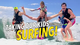 Taking our kids surfing!