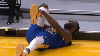 Draymond Green goes down and stays down with a non contact injury