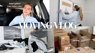 MOVING VLOG 1: updates, extreme decluttering + organizing, packing boxes + more!