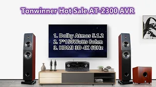 Tonewinner best sell AT-2300 home theatre av receiver dolby atmos karaoke amplifier integrated.