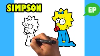 How to Draw Maggie Simpson - Easy Pictures to Draw