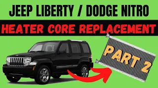 ATTENTION! 3 UPDATES: How to change a heater core - PART 2 (Jeep Liberty/ Dodge Nitro)