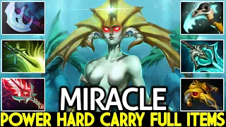 MIRACLE [Naga Siren] Power Hard Carry Full Items VS Top 1 Rank Dota 2