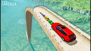 Giant & Small Cars vs Mega Ramp ▶️ BeamNG Drive | BeamNG Carzilla