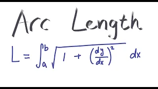 How to find Arc Length/Length of Curve - Detailed Example Showing Full Step by Step Solution