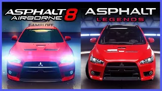 Asphalt 8 vs 9 Graphics Comparison