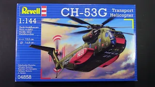 Assembling and painting a model of the  CH-53G helicopter Revell  in 1/144 scale