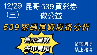 （昆哥539密碼尾數）539變化這麼大，還不趕快了解起來!!尾數尾數喊出來539尾數分享12月29日539、今彩539