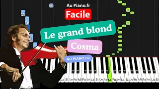 Le grand blond avec une chaussure noire - Vladimir Cosma - Piano Tutorial Facile