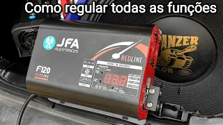 Fonte JFA REDLINE Como operar todas funções jeito certo de carregar bateria e modo para tocar o Som