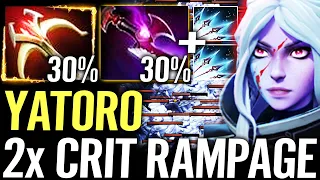 🔥 YATORO Drow Ranger 2x CRIT RAMPAGE — Daedalus + Silver Edge x6 Multishot HARD Carry Dota 2 Pro