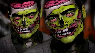 Pop Art Zombie Halloween Makeup Tutorial