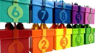 Open Surprise Boxes and Picnic Baskets | Best Learn Colors, Numbers & Counting | Video  For Toddlers