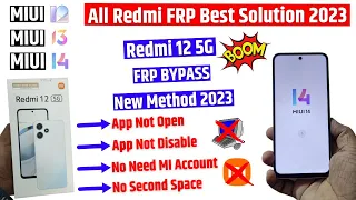 MIUI 13 / 14 - Frp Bypass | New Trick 2023 | Redmi 12 5g Frp Unlock (without pc)