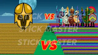 9999 GOLDEN SPEARTONS VS 9999 ALL SKIN SPEARTONS IN STICK WAR | STICK WAR LEGACY | STICK MASTER