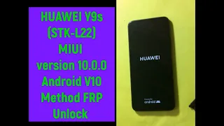 Huawei Y9s Y9 Prime 2019 FRP Bypass Google Account Remove EMUI 10 0 0 WITHOUT PC  No need SIM Card