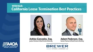 California Lease Termination Best Practices: AAOA Webinar Replay