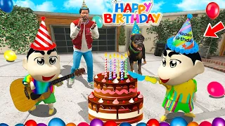 GTA 5 : FRANKLIN AND PINCHAN CELEBRATE SHINCHAN’s BIRTHDAY in GTA 5! (GTA 5 mods)