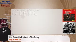 🥁 Get Down On It - Kool & The Gang Drums Backing Track with chords and lyrics