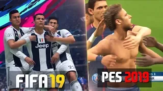 FIFA 19 vs PES 19 GOALS AND CELEBRATIONS