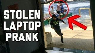 STOLEN LAPTOP PRANK IN PUBLIC!