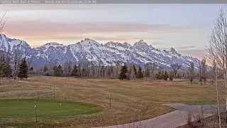 Teton time Lapse of sunset viewed from Teton Pines golf course on April 23, 2024