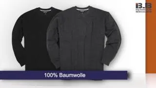 Rundhals Sweatshirt von Redfield in Übergrößen bis 6XL bei Big-Basics.de