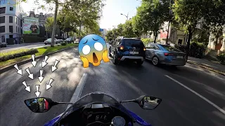 Near Crash Yamaha R7 | Bikers vs Traffic | No Commentary