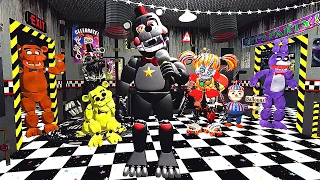 ANIMATRONICS SCARE THE SECURITY GUARD FNAF COOP Garry's Mod