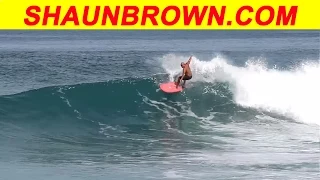 Longboard surfing in Hawaii