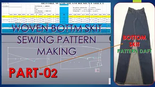 HOW TO MAKE DENIM SKIT JEANS // DRAFT SKIRT PATTERNS PART TWO #tutorial_2023 # lactracad #patterns