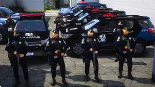 ROMU GUARUJÁ CHEGA F0RTE NO APOI0 | GTA 5 POLICIAL