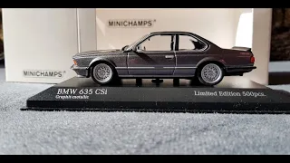 BMW 635 CSi  grey metallic 1982 year  Minichamps 1:43 Unboxing  Limited Edition 500 pcs.