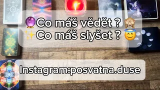 ✨Co máš vědět ?🔮 Slyšet ? ❤️ #tarot #výkladkaret #tarotreading