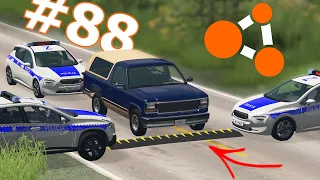 BeamNG.drive (#88) - PRZEJAZD SAMOCHODAMI PRZEZ KOLCZATKI Z DUŻĄ PRĘDKOŚCIĄ cz.3