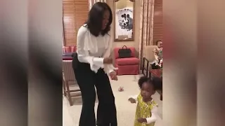 Michelle Obama Dances with Girl Who Stared in Awe of Her Portrait