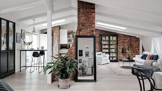 Scandinavian attic apartment tour ▸ Stockholm