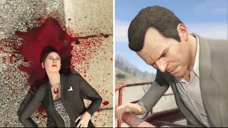 GTA 5 Michael Kills His Wife Amanda in the final mission