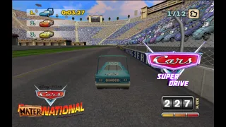 Lightning McQueen saved The King when he crashed! Racing with The King on LA International Speedway.