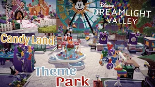 Theme Park and Candy Land🎡🍭 | Forest of Valor | Disney Dreamlight Valley | Speed Build