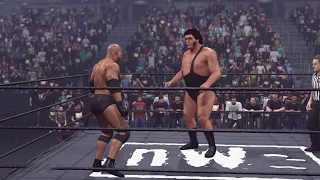 WWE 2K22 Goldberg vs Andre The Giant (WCW Souled Out '97 DLC ARENA)