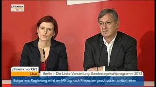 Linke stellt Bundestagswahlprogramm vor - VOR ORT vom 20.02.2013