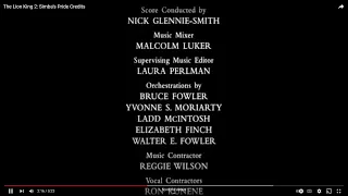 The Lion King 2 Simba's Pride (end credits)