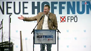 Die Rede von Michael Schnedlitz beim Wahlfinale 2023 der FPÖ-Salzburg