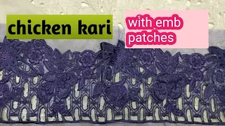 chicken kari with original emb neckline and patches/#sheessentialsbysahar